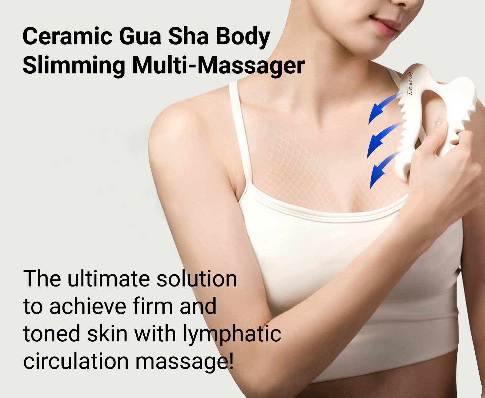Gua Sha Ceramic Rectangle Shape Facial Body Massage Board Tool Portable F❤❤  HO